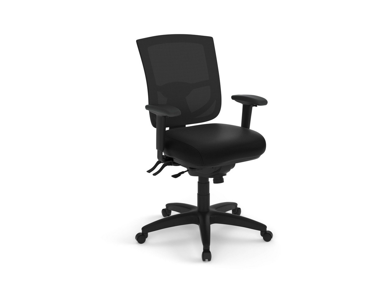 CoolMesh Pro Executive Mid Back Chair - Black Antimicrobial Vinyl 80540BLKEU01