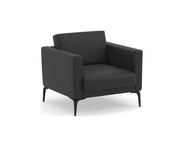 Enzo Club Chair - Black Synthetic Leather 68221