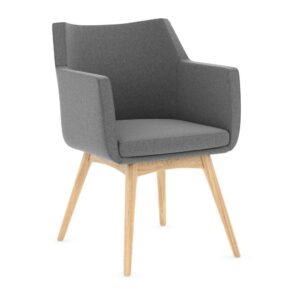 Hady Guest Chair with Natural Wood Base