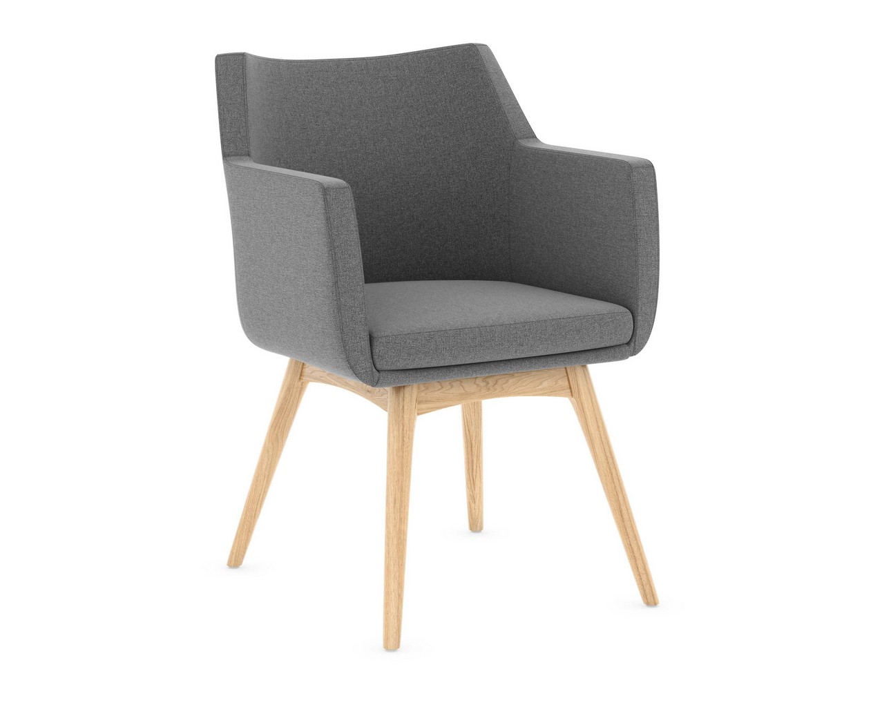 Hady Guest Chair with Natural Wood Base