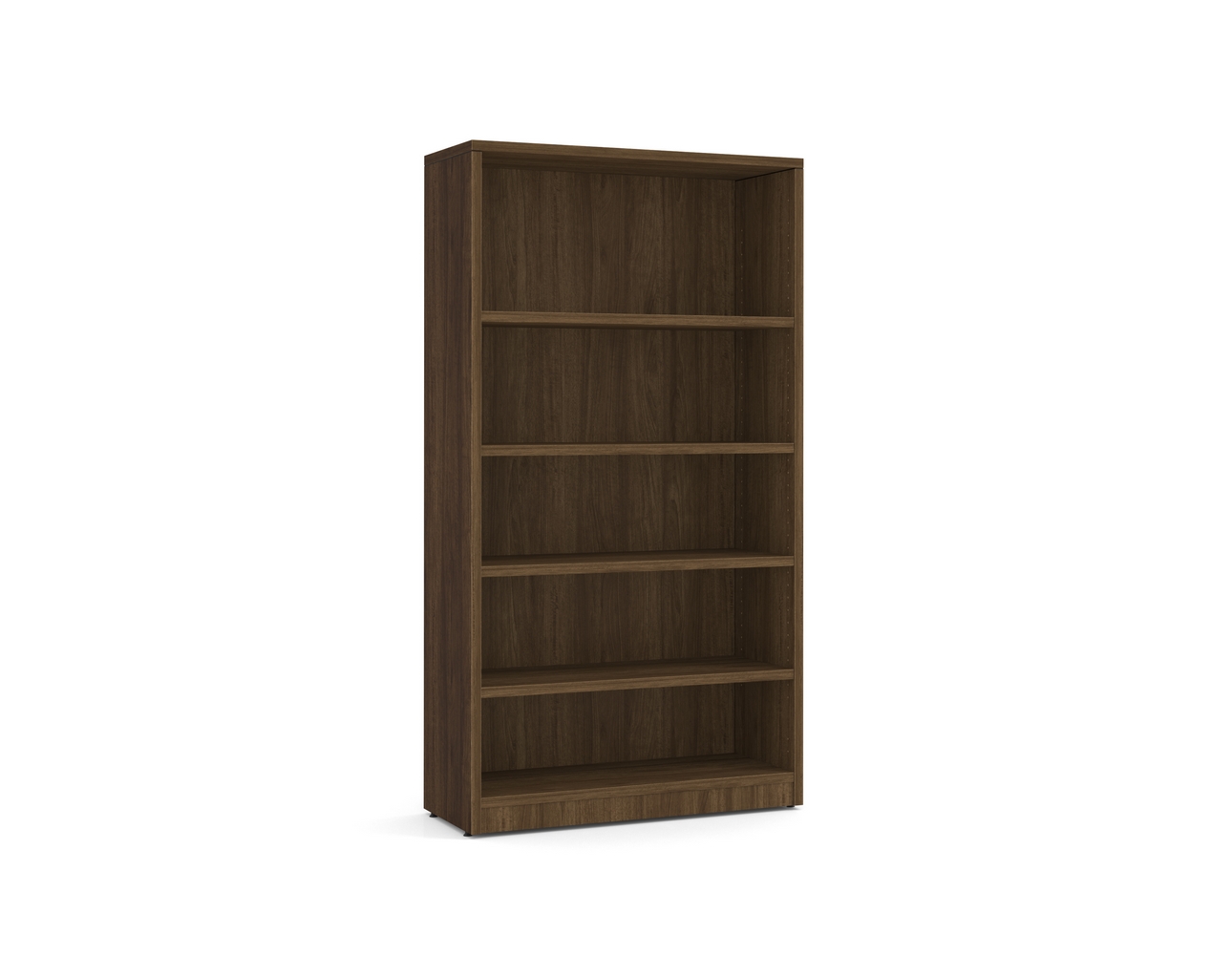 Heavy Duty Bookshelves – 5 Shelf in Modern Walnut