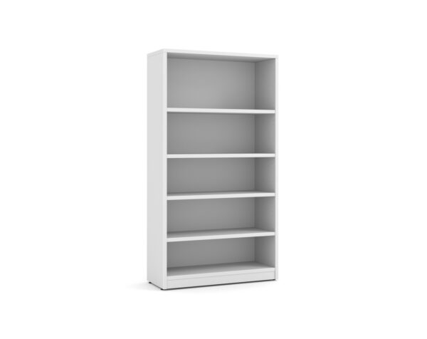 Heavy Duty Bookshelves - 5 Shelf in White