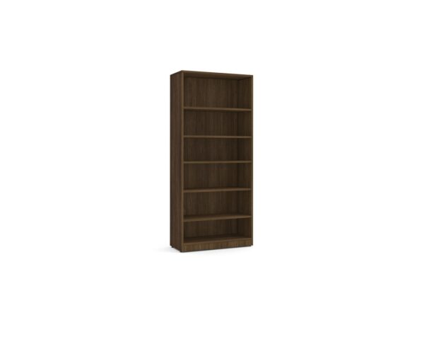 6 Shelf Heavy Duty Bookcase with Modern Walnut Finish
