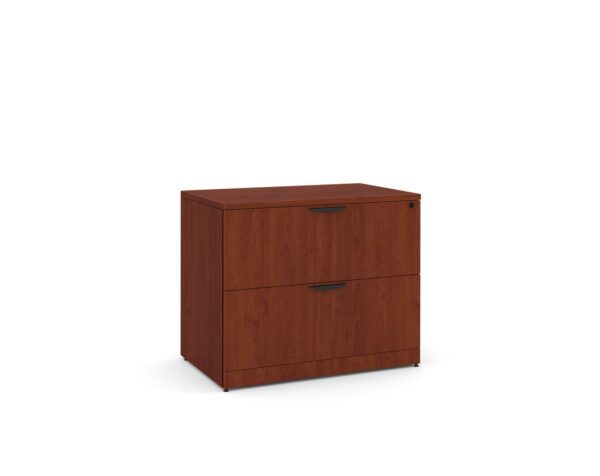 Lateral Filing Cabinet 2 Drawer with Cherry Finish
