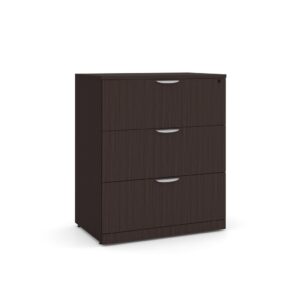 3 Drawer Lateral Filing Cabinet with Espresso Finish