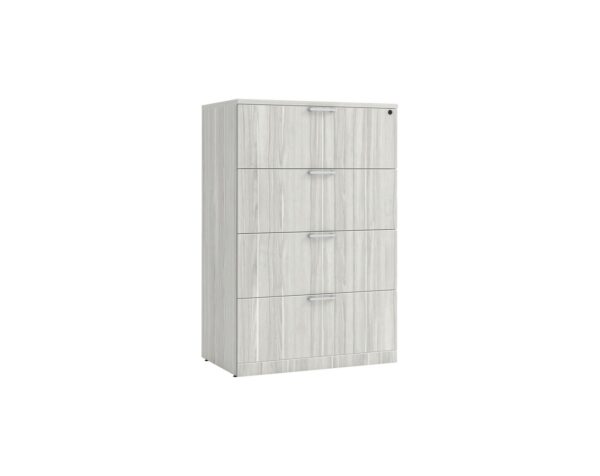 4 Drawer Lateral Filing Cabinet with Silver Birch Finish