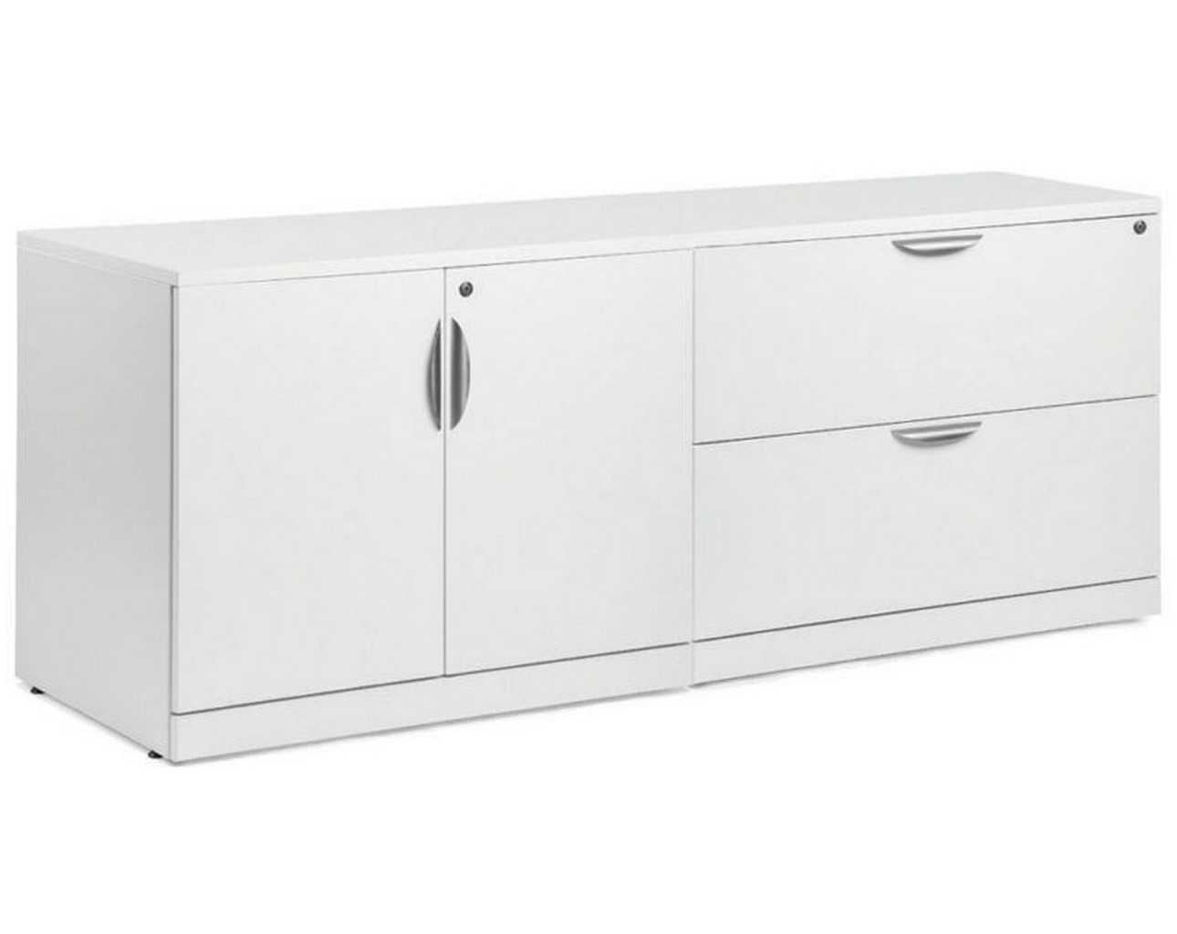 Lateral Storage Credenza – White Base and Top