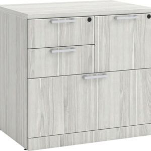 Locking Multi-Storage Office Cabinet - Silver Birch