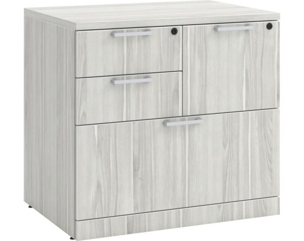 Locking Multi-Storage Office Cabinet - Silver Birch