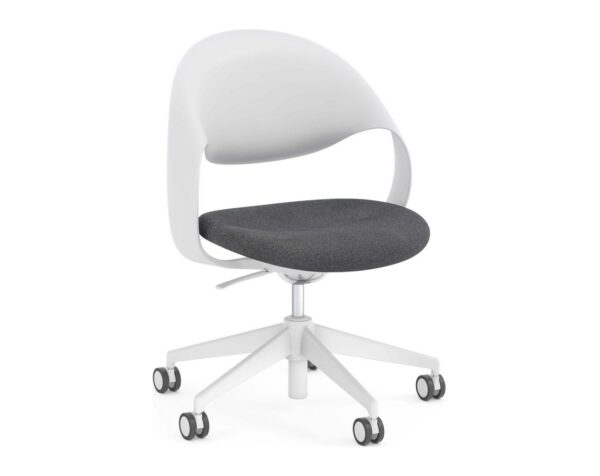 Loop Multi-Purpose Chair - White Frame with Grey Seat