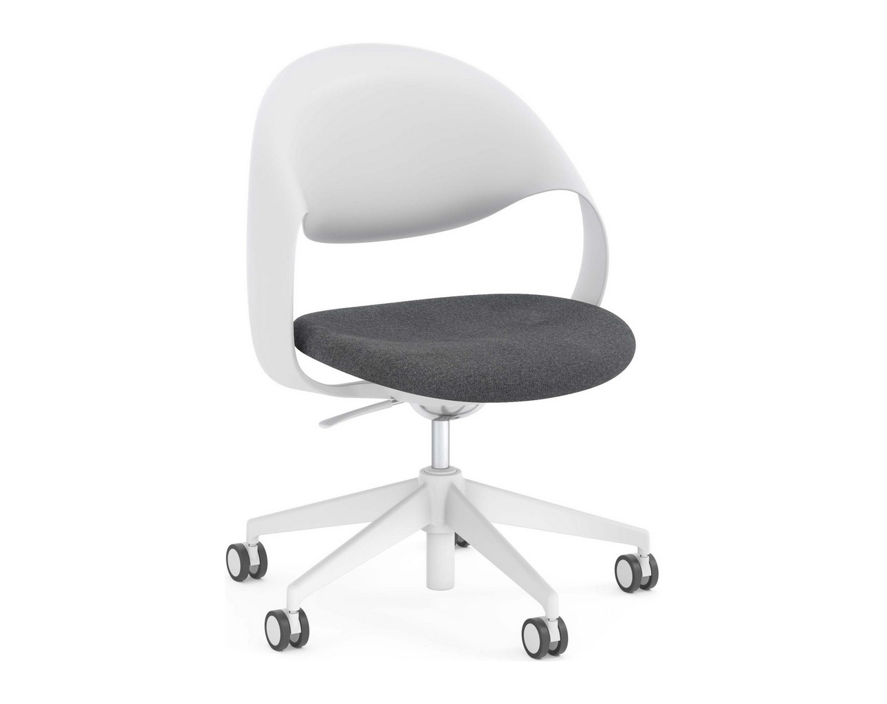 Loop Multi-Purpose Chair – White Frame with Grey Seat