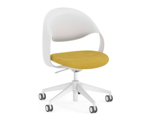 Loop Multi-Purpose Chair - White Frame with Mustard Seat