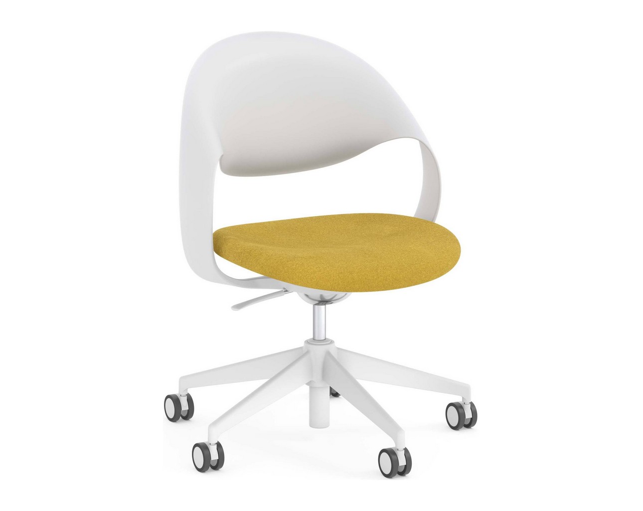 Loop Multi-Purpose Chair – White Frame with Mustard Seat