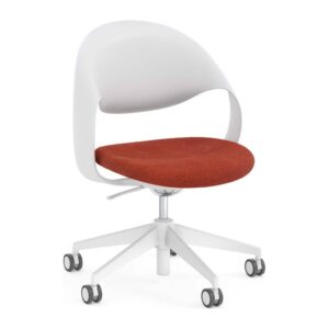 Loop Multi-Purpose Chair - White Frame with Red Seat