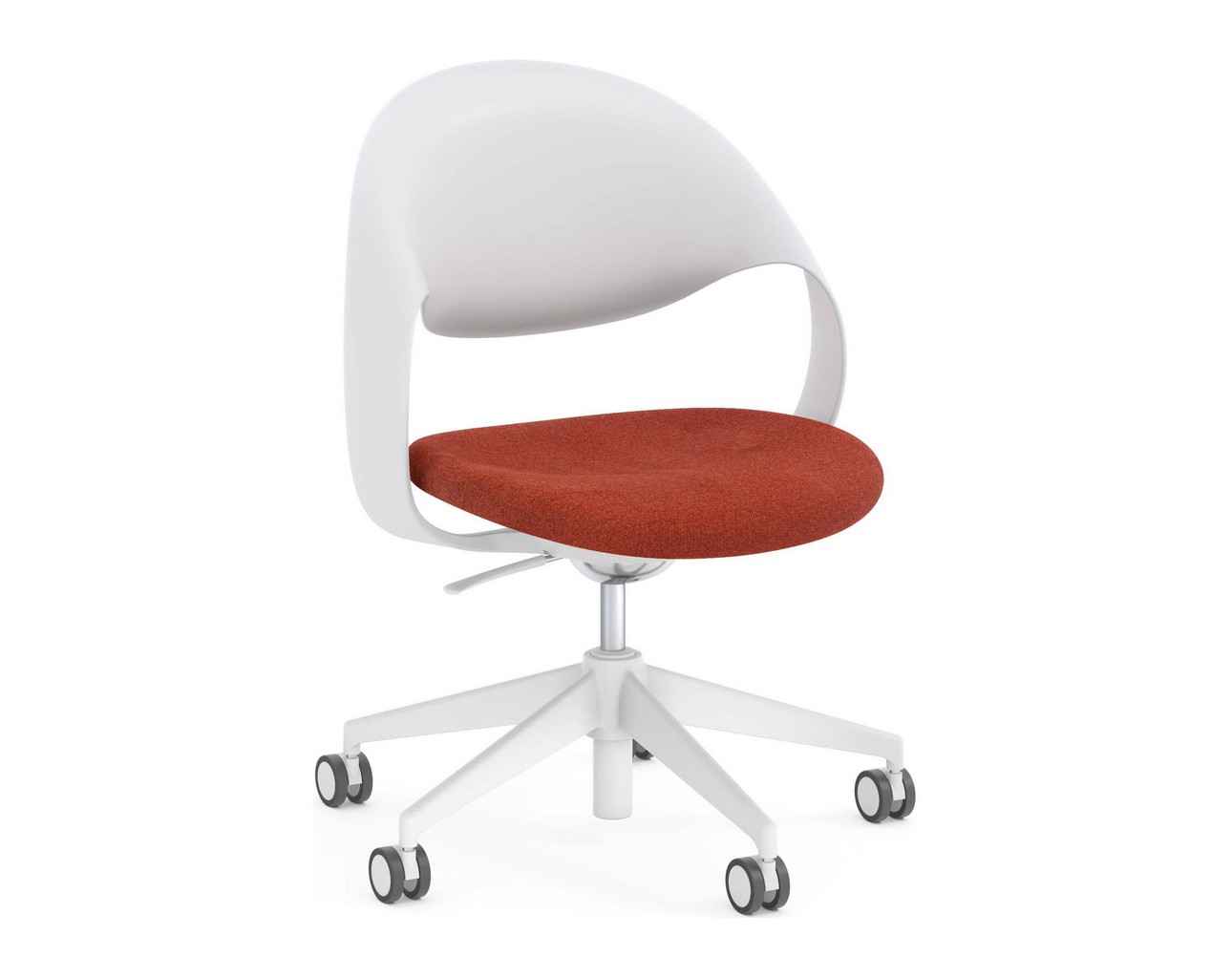 Loop Multi-Purpose Chair – White Frame with Red Seat