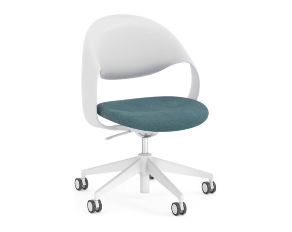 Loop Multi-Purpose Chair - White Frame with Teal Seat