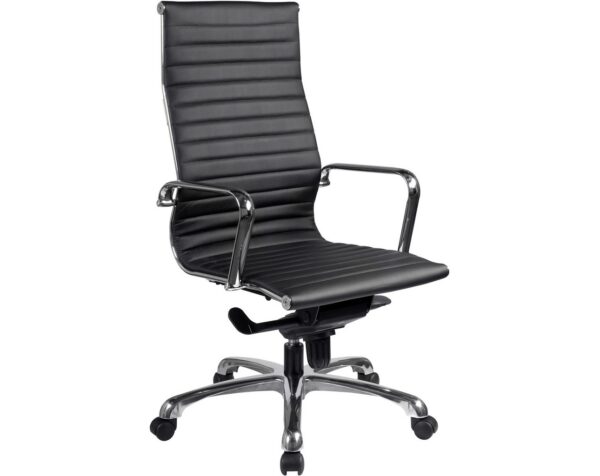 Nova High Back Chair with Black Antimicrobial Synthetic Leather