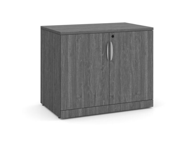 Locking Double Door Storage Cabinet 29.5 Inch with Newport Grey Finish
