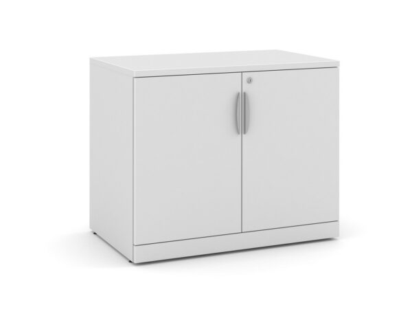 Locking Double Door Storage Cabinet 29.5 Inch with White Finish