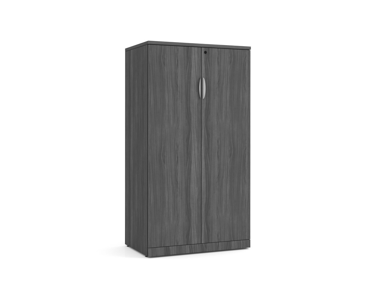 Locking Double Door Storage Cabinet 65 Inch with Newport Grey Finish