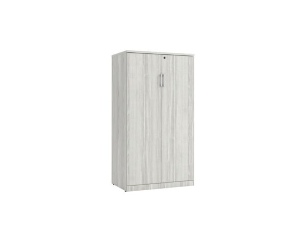 Locking Double Door Storage Cabinet 65 Inch with Silver Birch Finish