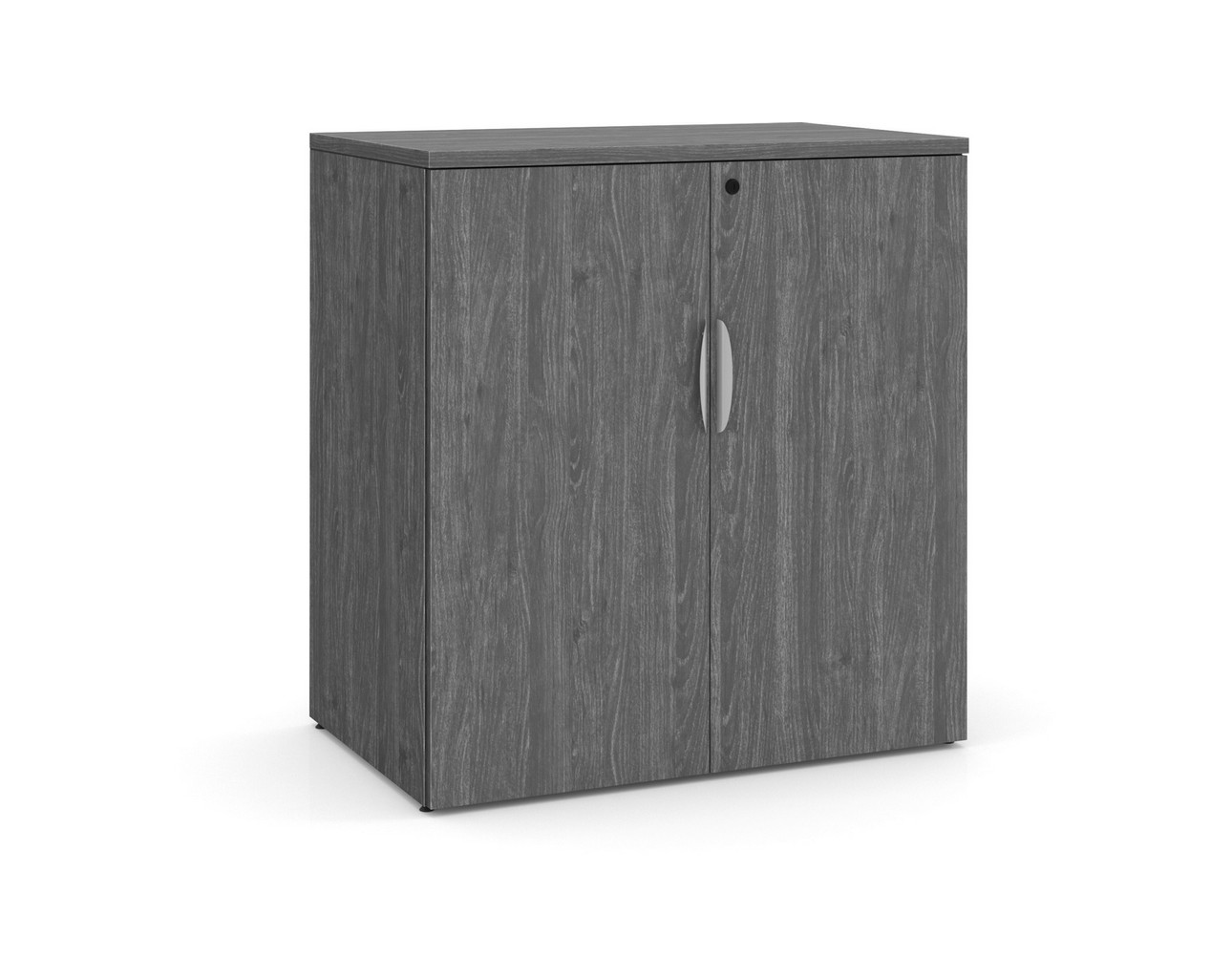 Locking Double Door Storage Cabinet 38 Inch with Newport Grey Finish