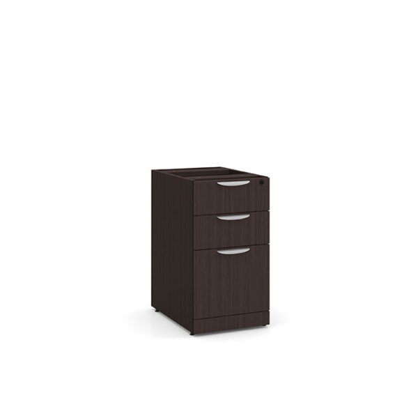 Classic Locking Box/Box/File Pedestal in Espresso - PL166