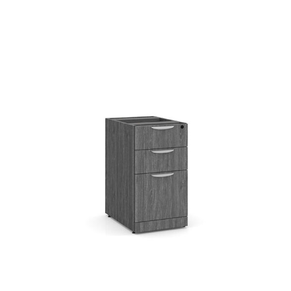 Classic Locking Box/Box/File Pedestal in Newport Grey - PL166