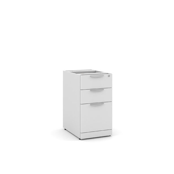 Classic Locking Box/Box/File Pedestal in White - PL166