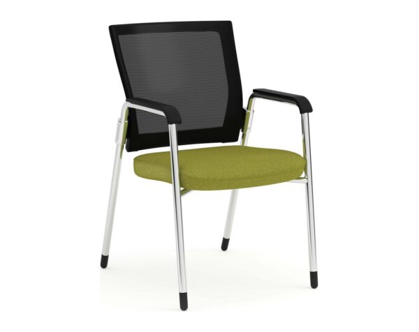 Propel Guest Chair - Black Mesh Back with Green Seat