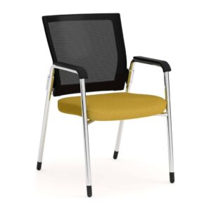 Propel Guest Chair - Black Mesh Back with Yellow Seat