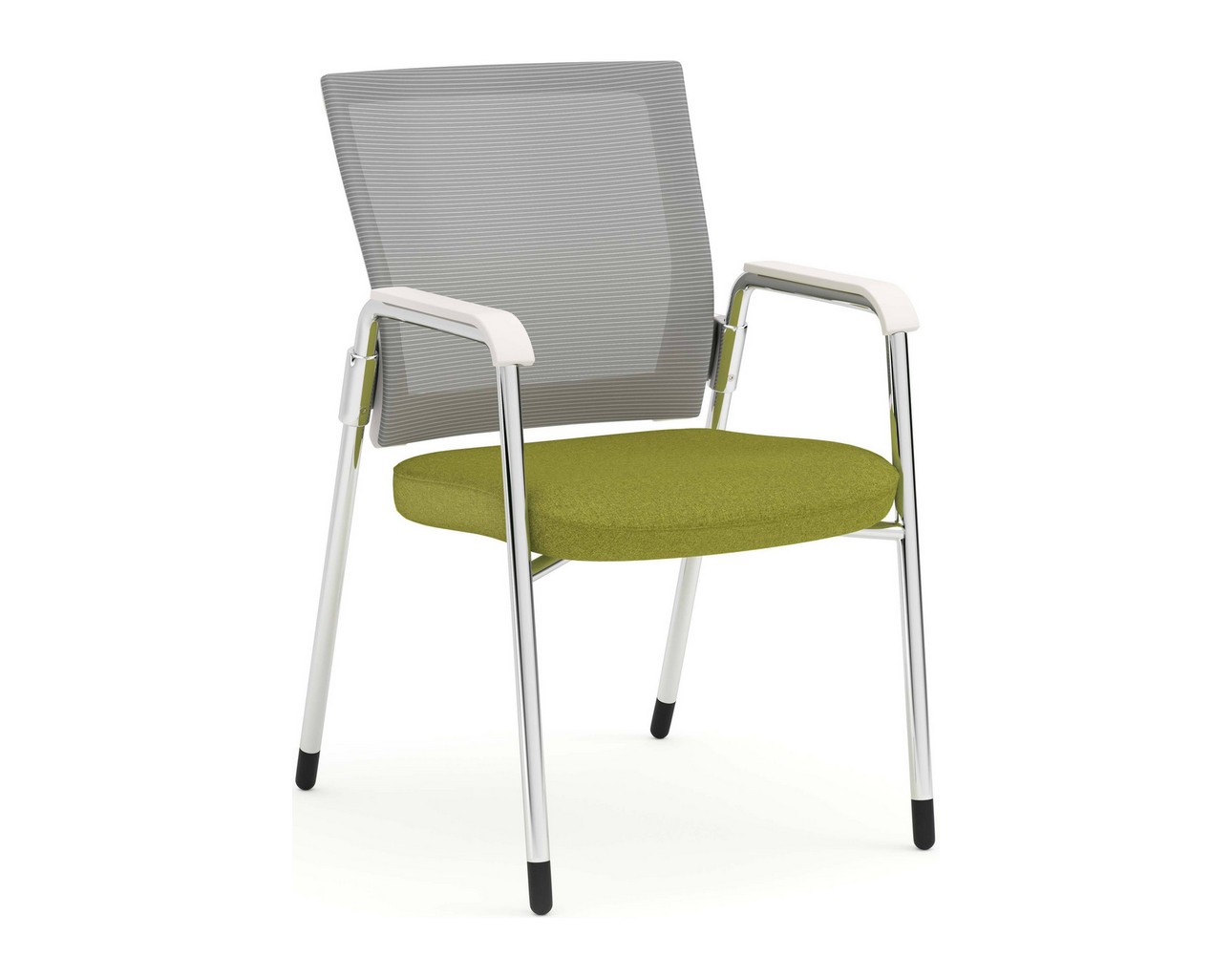 Propel Guest Chair - White Mesh Back with Green Seat