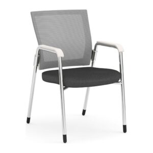 Propel Guest Chair - White Mesh Back with Grey Seat