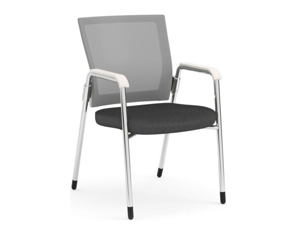 Propel Guest Chair - White Mesh Back with Grey Seat