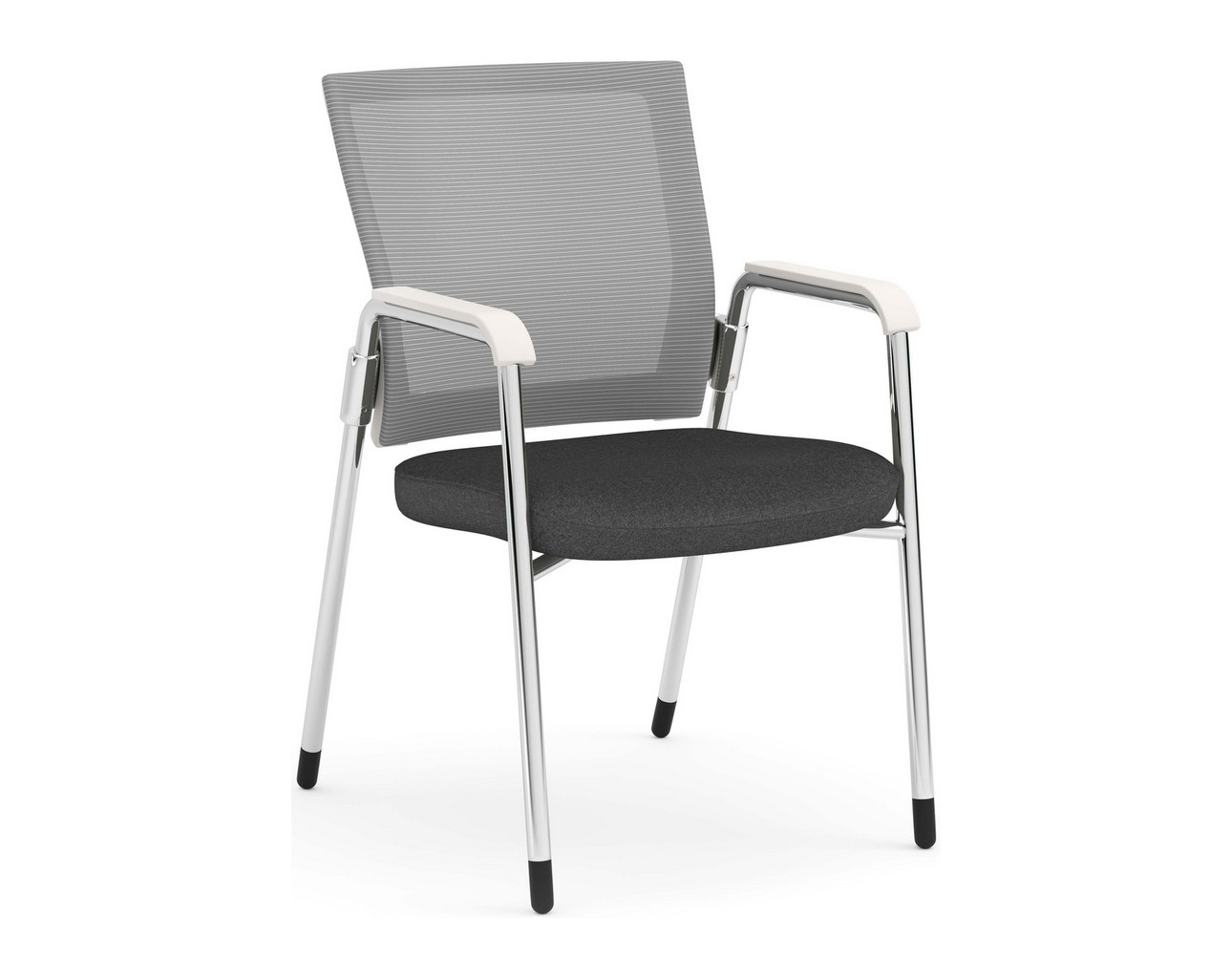 Propel Guest Chair – White Mesh Back with Grey Seat