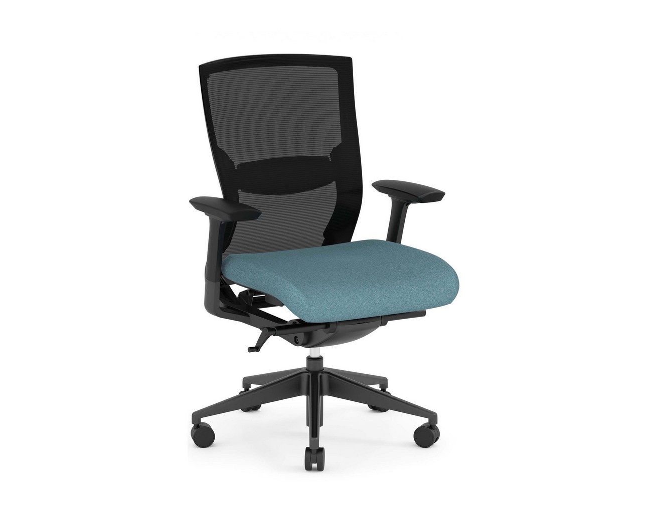 Propel Office Chair – Black Frame with Blue Seat