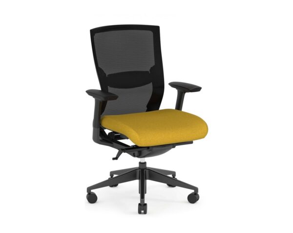 Propel Office Chair - Black Frame with Yellow Seat