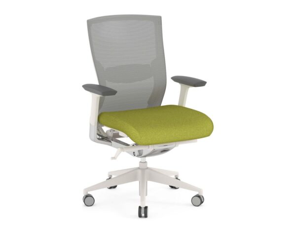 Propel Office Chair - White Frame with Green Seat