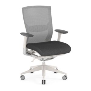 Propel Office Chair - White Frame with Grey Seat