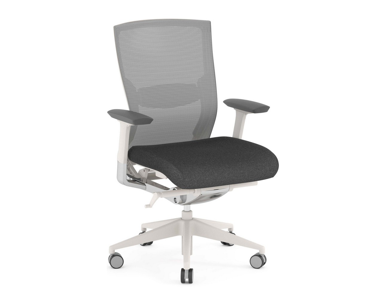 Propel Office Chair – White Frame with Grey Seat