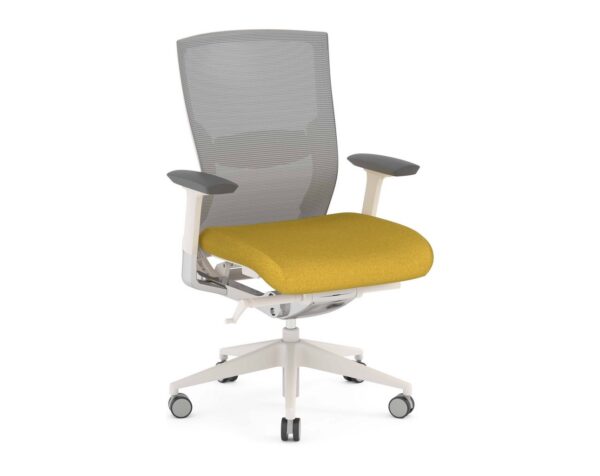Propel Office Chair - White Frame with Yellow Seat