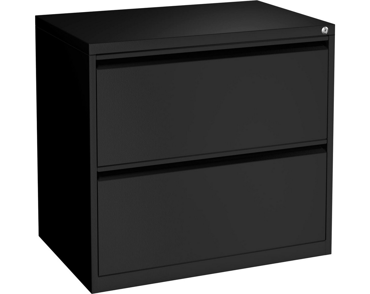 Steelwise Lateral Filing Cabinet – 2 Drawer in Black