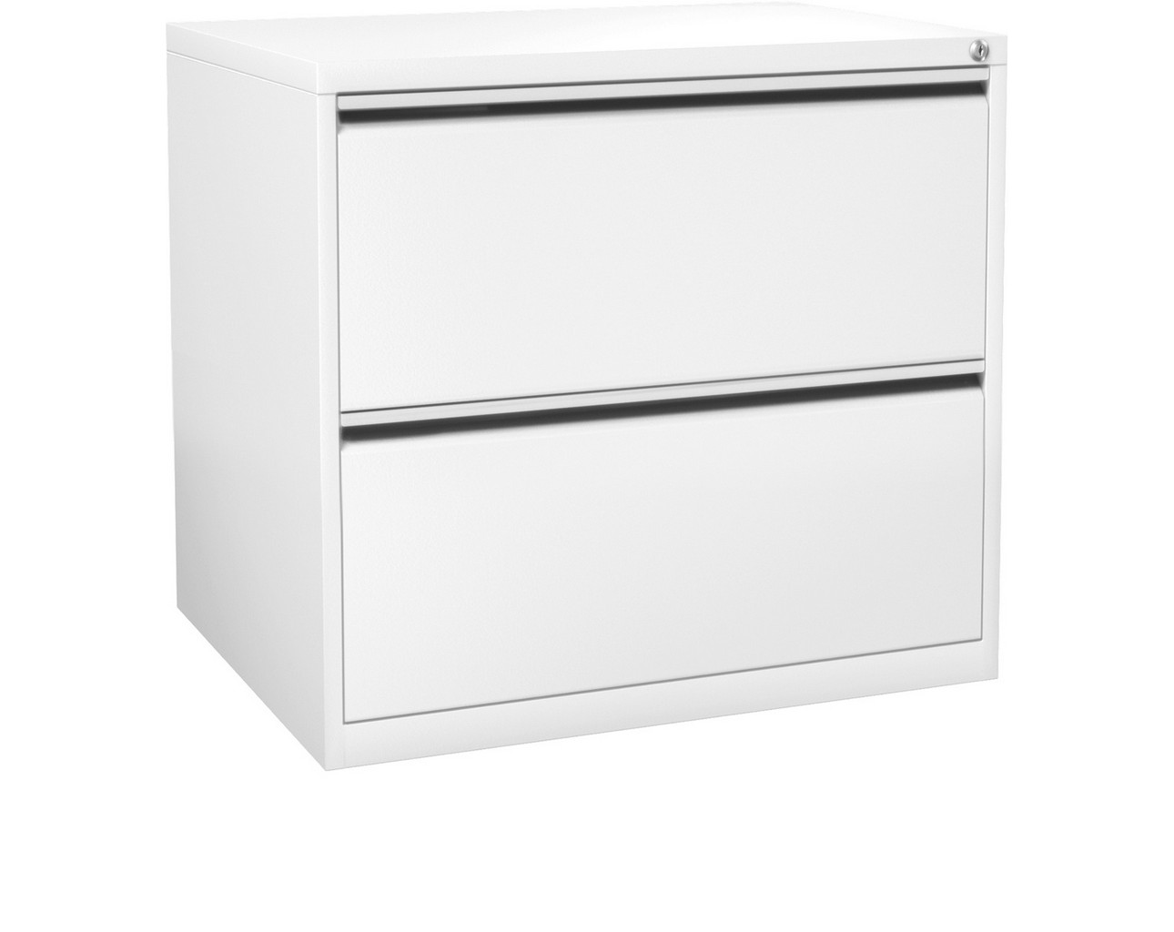 Steelwise Lateral Filing Cabinet – 2 Drawer in White