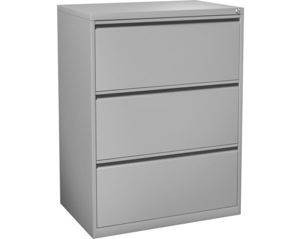 Steelwise Lateral Filing Cabinet - 3 Drawer in Grey