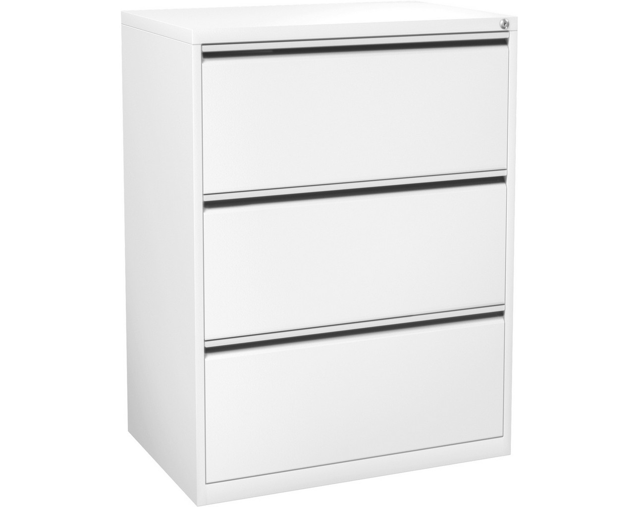 Steelwise Lateral Filing Cabinet - 3 Drawer in White