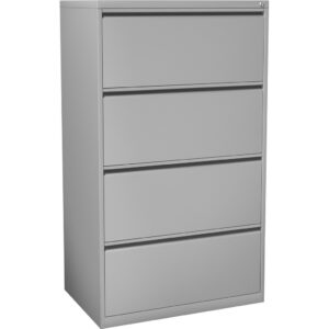 Steelwise Lateral Filing Cabinet - 4 Drawer in Grey