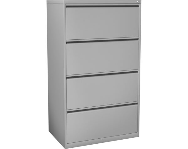 Steelwise Lateral Filing Cabinet - 4 Drawer in Grey