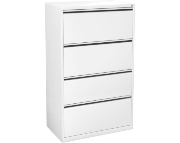 Steelwise Lateral Filing Cabinet - 4 Drawer in White