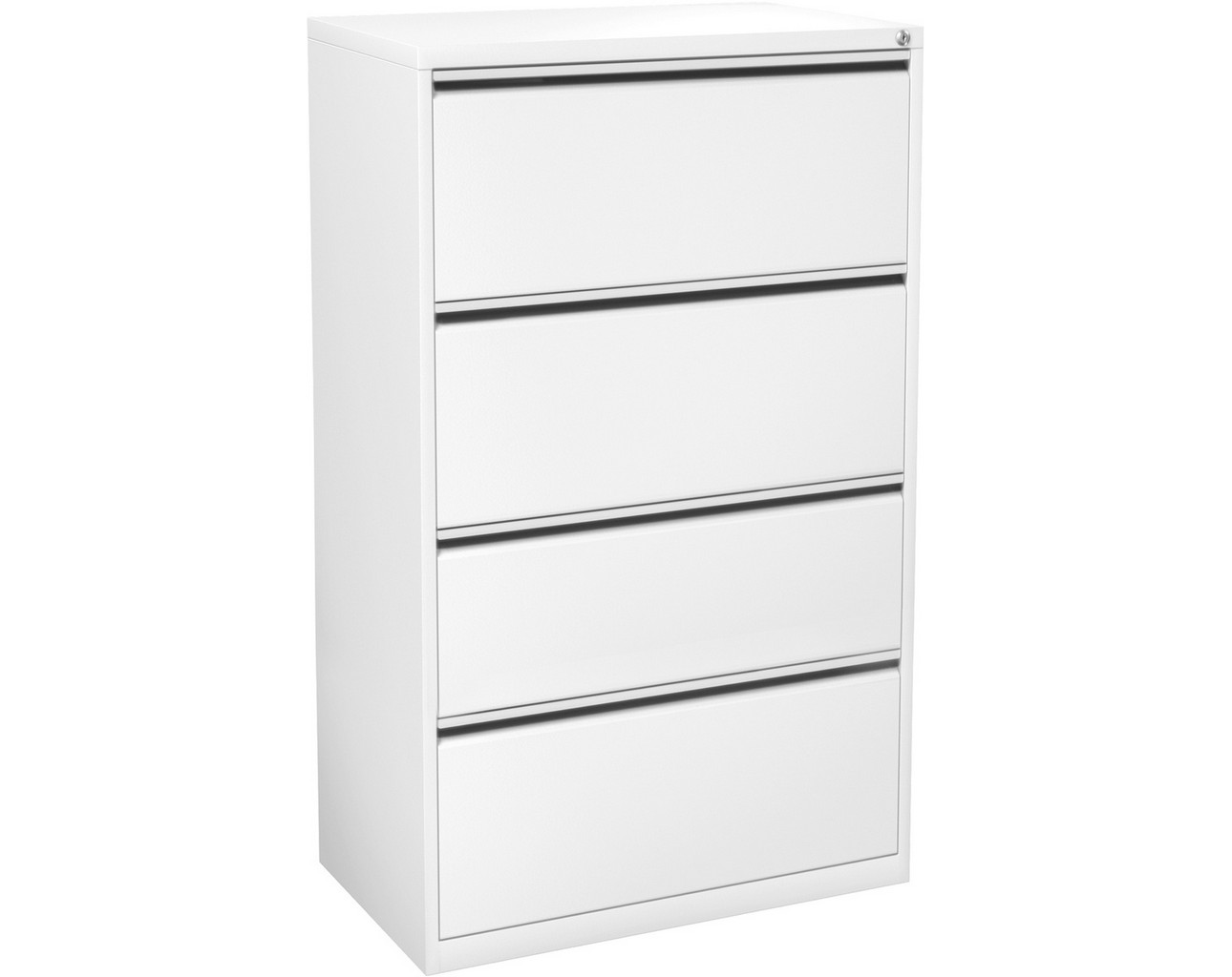 Steelwise Lateral Filing Cabinet – 4 Drawer in White