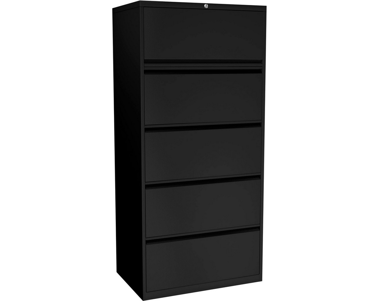 Steelwise Lateral Filing Cabinet – 5 Drawer in Black